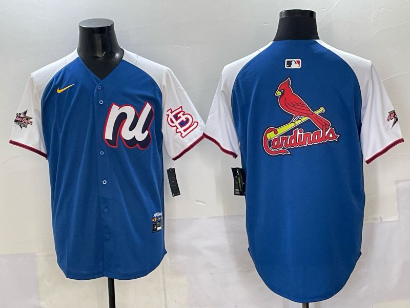 Men St.Louis Cardinals Blank Blue white All star 2025 Nike MLB Jersey style 03->pittsburgh steelers->NFL Jersey